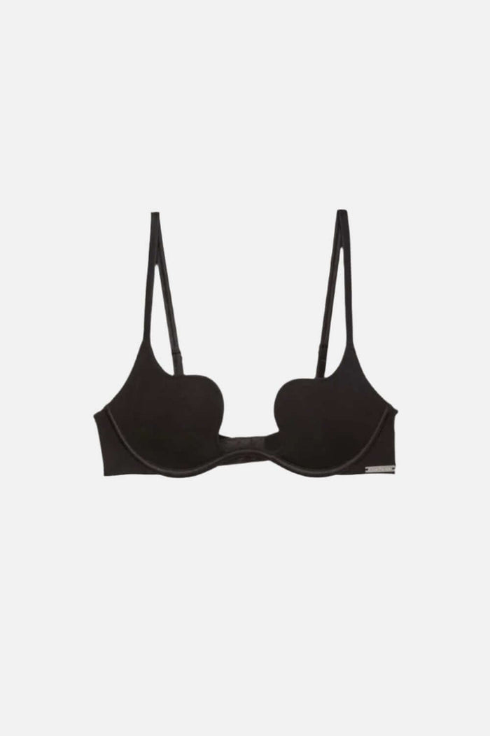 Fleur du Mal Le Stretch Micro U-Plunge Bra in Black