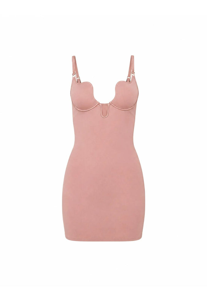 Fleur du Mal Le Stretch U-Plunge Mini Slip Dress