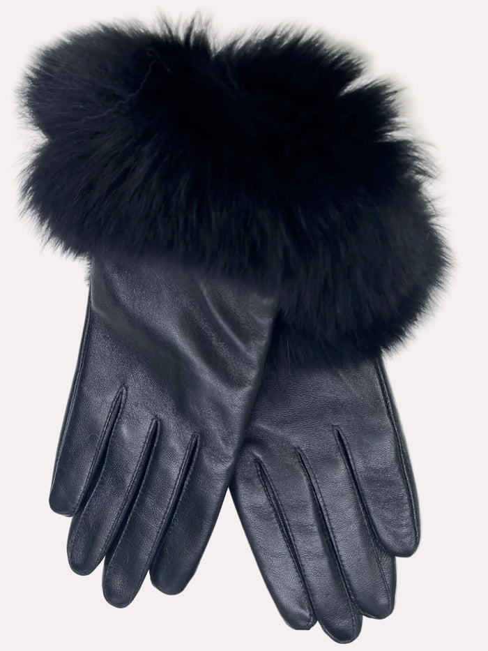 Linda Richards Leather Glove with Fur