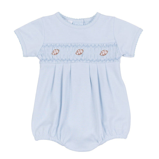 Light Blue Tiny Tailgater Smocked Bubble