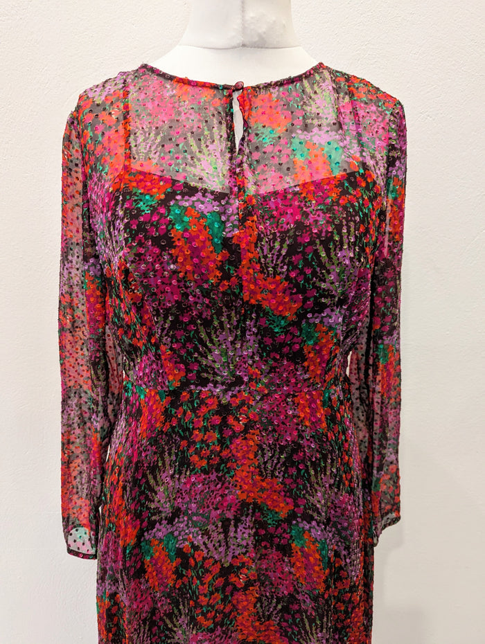 LK Bennett Beya Silk Dress 14 NWT