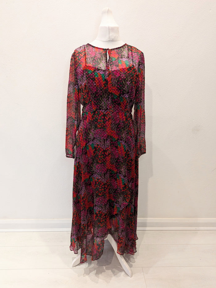 LK Bennett Beya Silk Dress 14 NWT