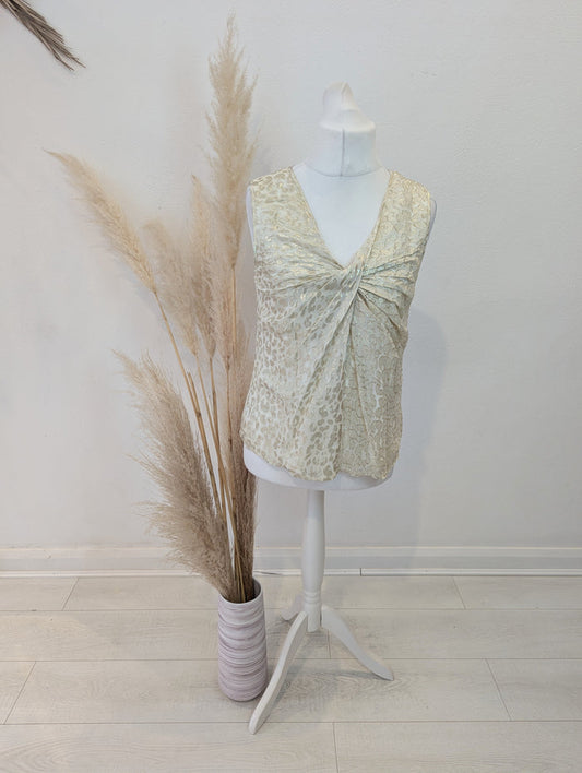 LK Bennett Gold Animal Cami 14