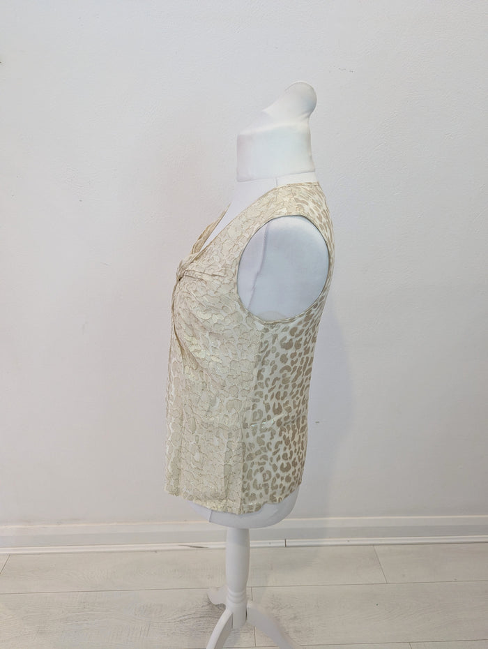 LK Bennett Gold Animal Cami 14