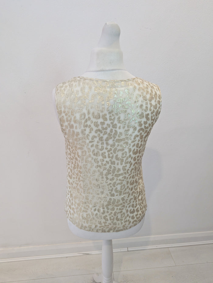 LK Bennett Gold Animal Cami 14