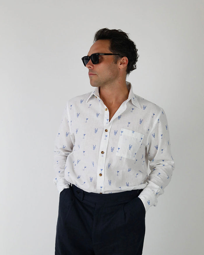 Lobsters & Martinis | Linen Shirt