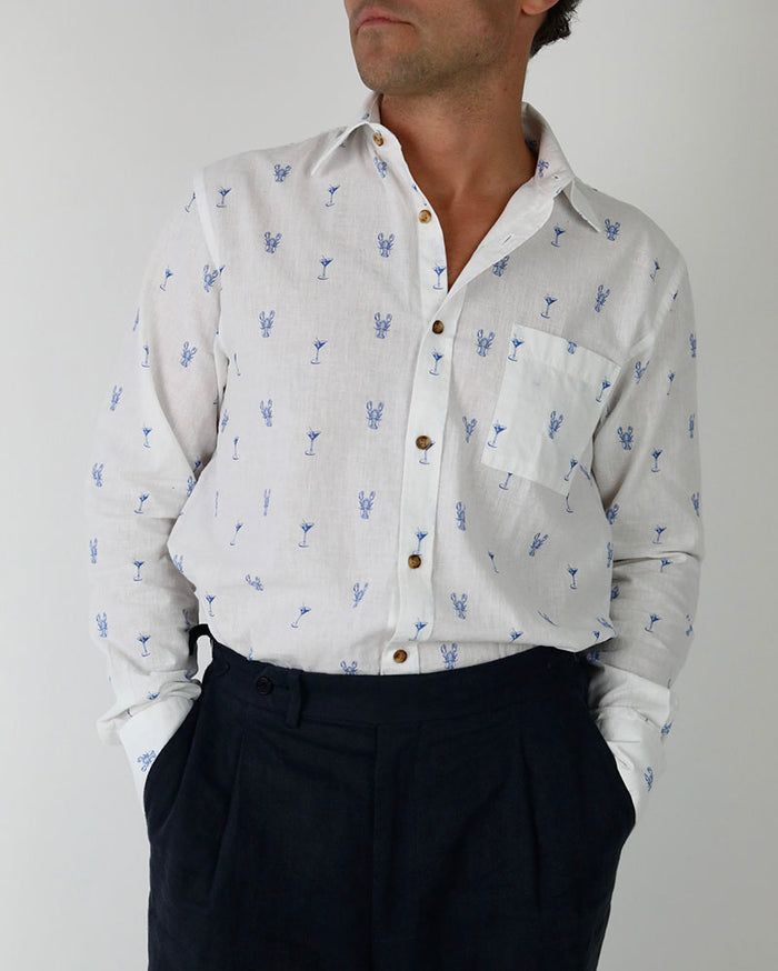 Lobsters & Martinis | Linen Shirt