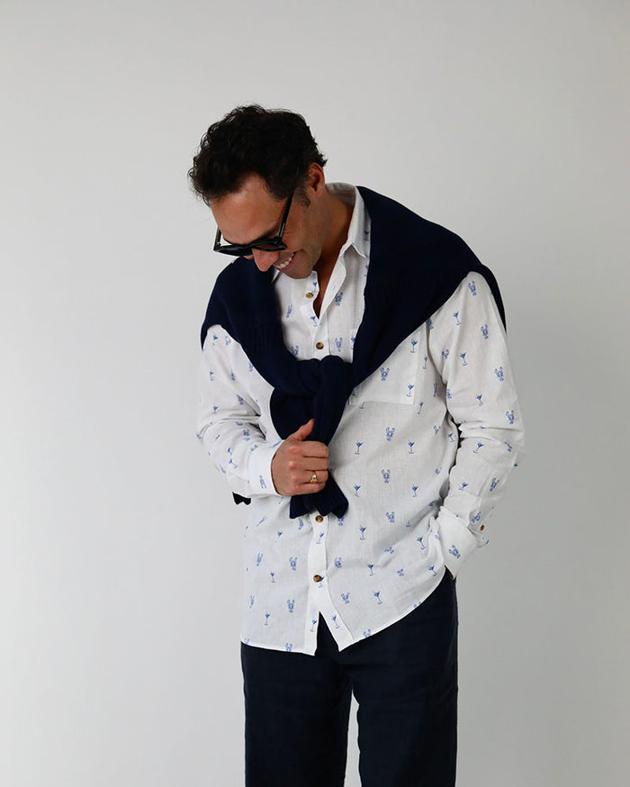 Lobsters & Martinis | Linen Shirt