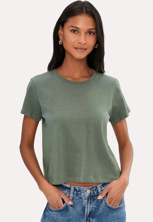 Splendid Louisa Short Sleeve Tee in Eucalyptus