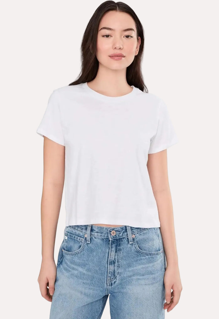 Splendid Louisa Short Sleeve Tee in White