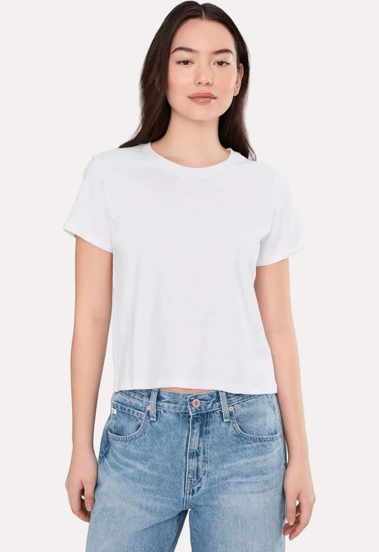 Splendid Louisa Short Sleeve Tee in White