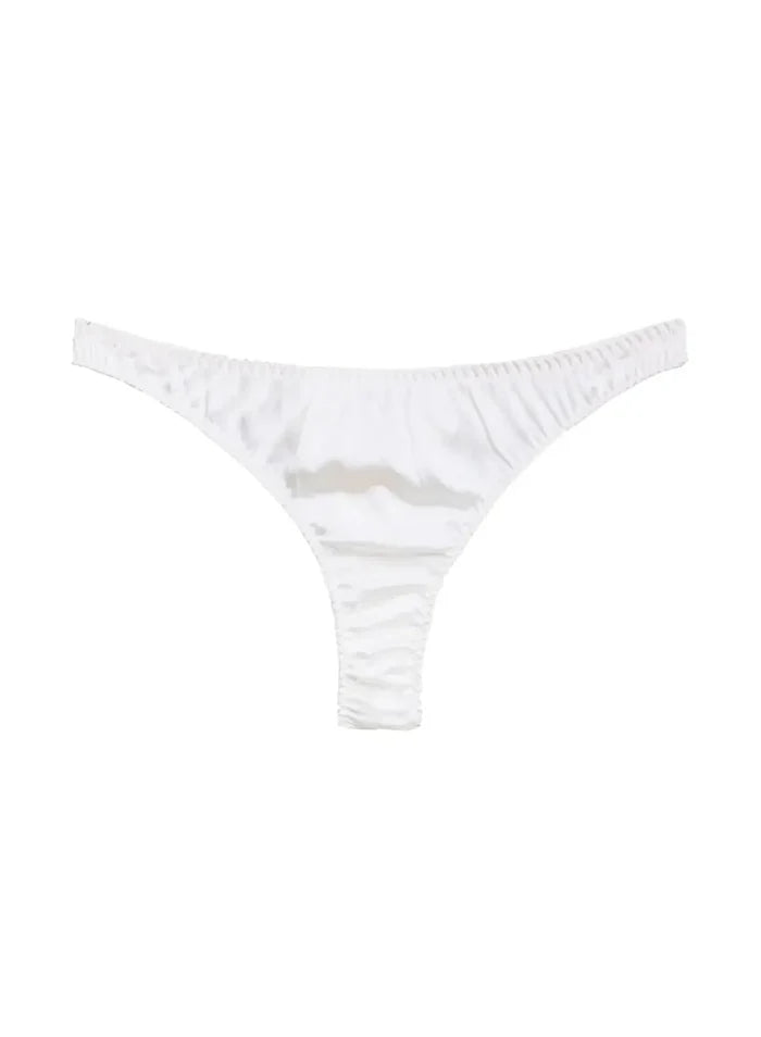 Fleur du Mal Luxe Thong in Ivory product view
