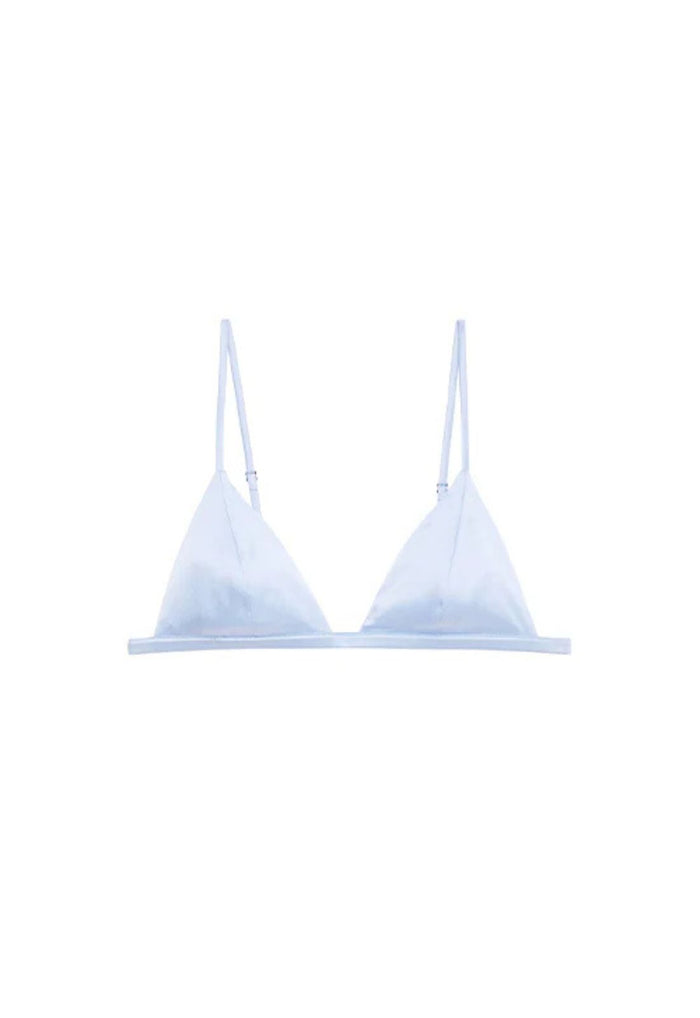 Fleur du Mal Luxe Triangle Bra in Ice Queen