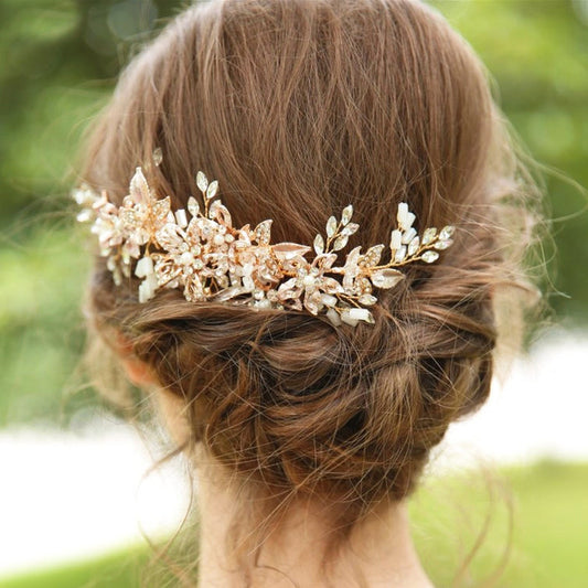 gold bridal headpiece