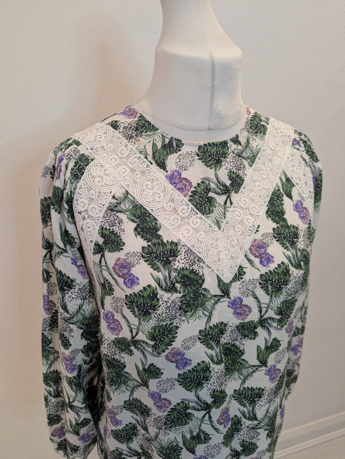Maje Leaf print Blouse M