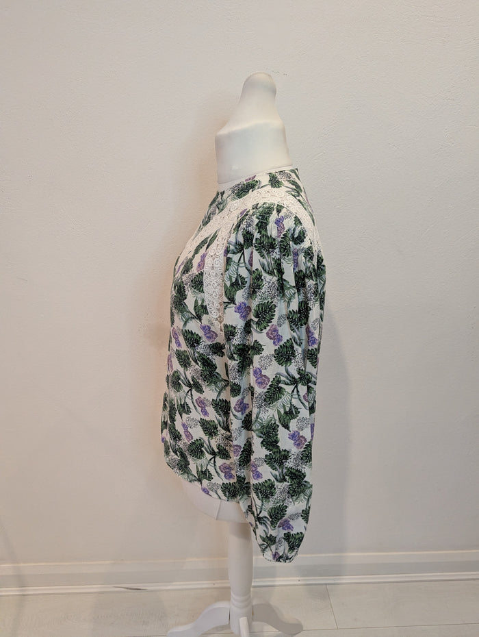 Maje Leaf print Blouse M