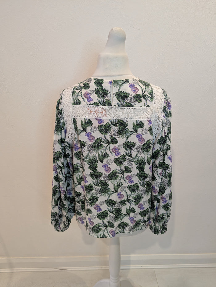 Maje Leaf print Blouse M