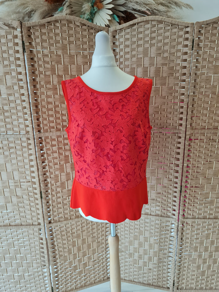 Marc Cain Red lace top & Jacket M/L