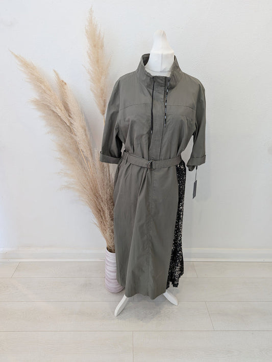 Marc Cain Sports Khaki Dress 16/18 RRP £270 NWT