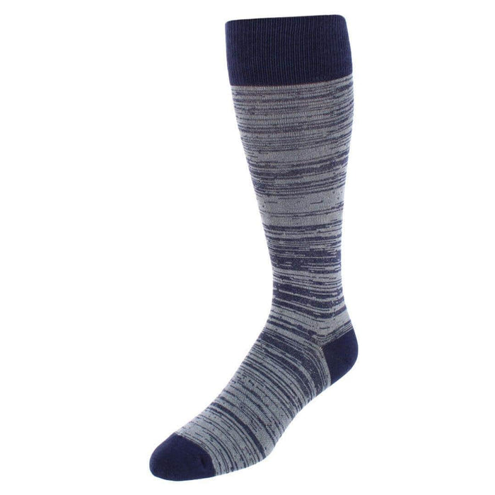 Marius Marled Patterned Mid-Calf Pima Cotton Socks (1 Pair)