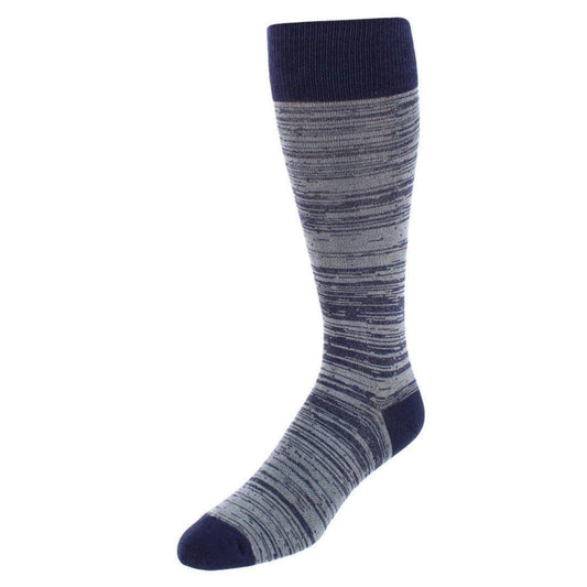 Marius Marled Patterned Mid-Calf Pima Cotton Socks (1 Pair)