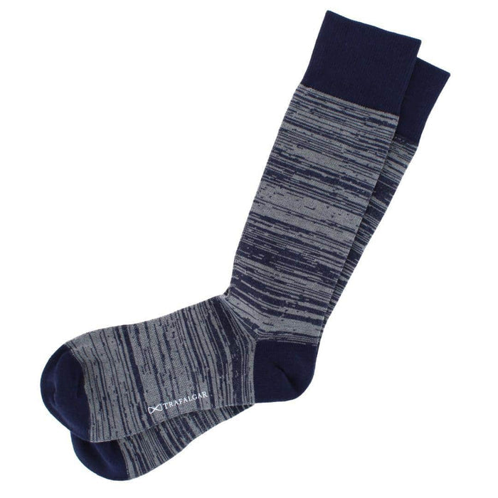 Navy Blue and Grey Marled Pattern