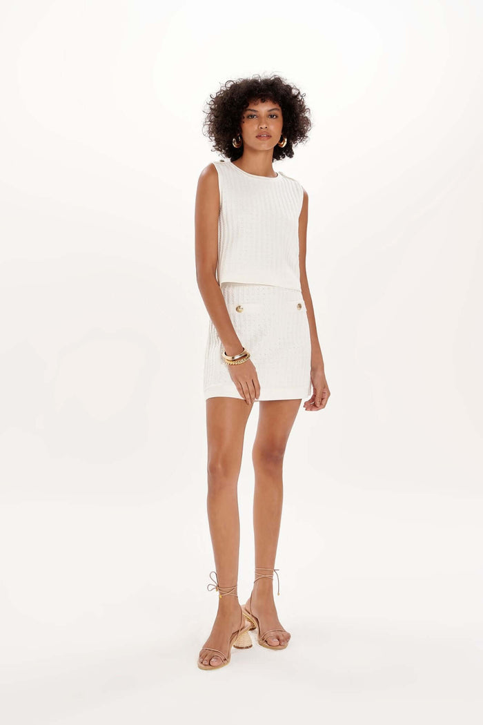 Paola Bernardi Marluce Tank Top In Off White