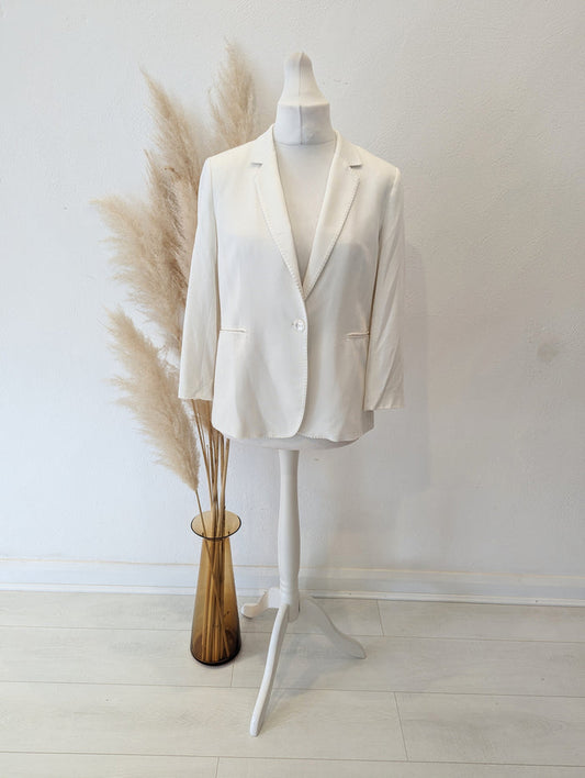 Massimo Dutti Cream Blazer 14