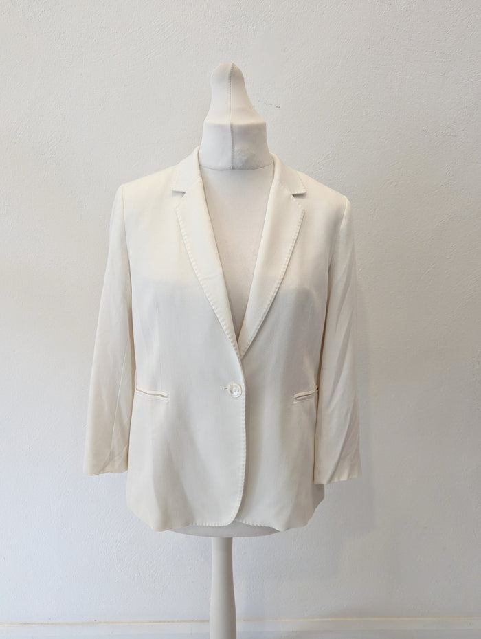 Massimo Dutti Cream Blazer 14