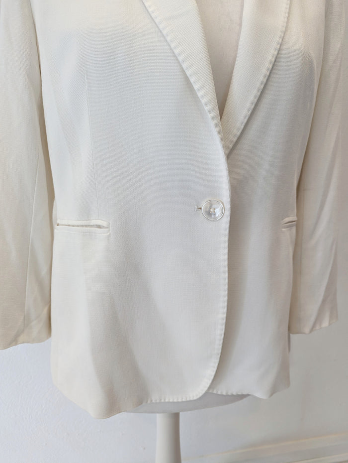 Massimo Dutti Cream Blazer 14
