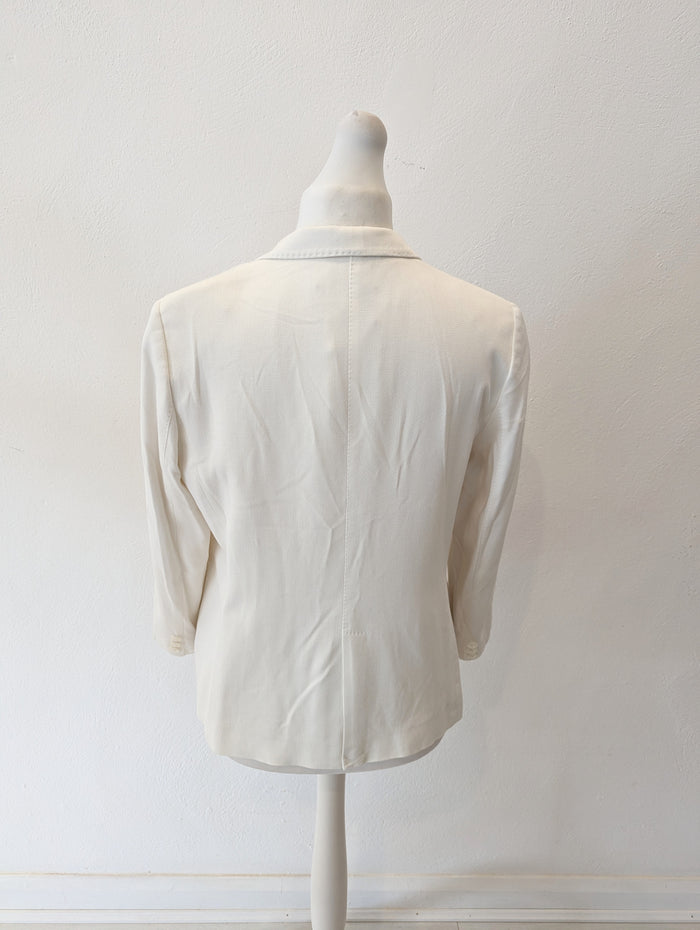 Massimo Dutti Cream Blazer 14