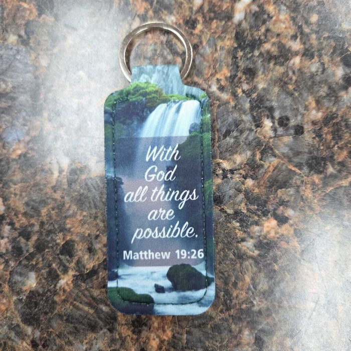 Matthew 19:26 Keyring