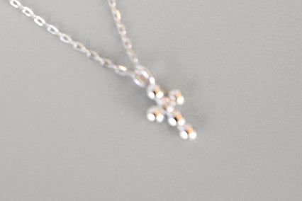MB - Bates Silver Cross Necklace