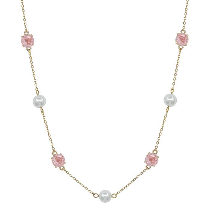 MB - Bieber Pink/Pearl Necklace