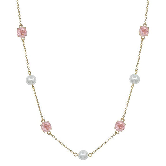 MB - Bieber Pink/Pearl Necklace
