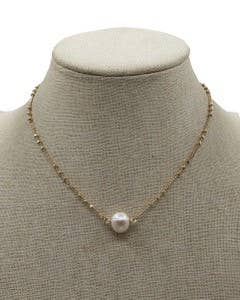 MB - Bunny Gold Pearl Necklace