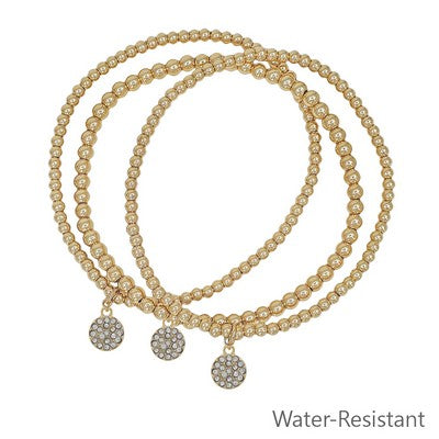 MB - Helena Gold Water Resistant Bracelet Stack