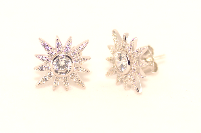 MB - Suni Sterling Silver Stud Earrings