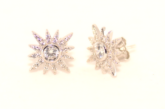 MB - Suni Sterling Silver Stud Earrings