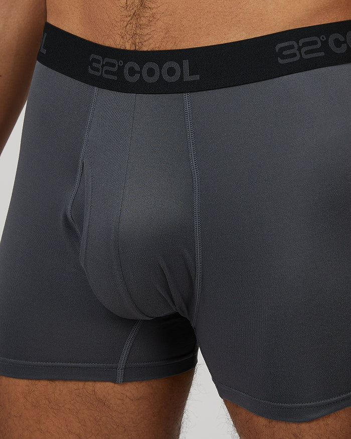 32 Degrees Charcoal _ Men's Cool 
Trunk {model: Isaiah is 6'1", wearing size M}{bottom}{right} {bottom}{right}