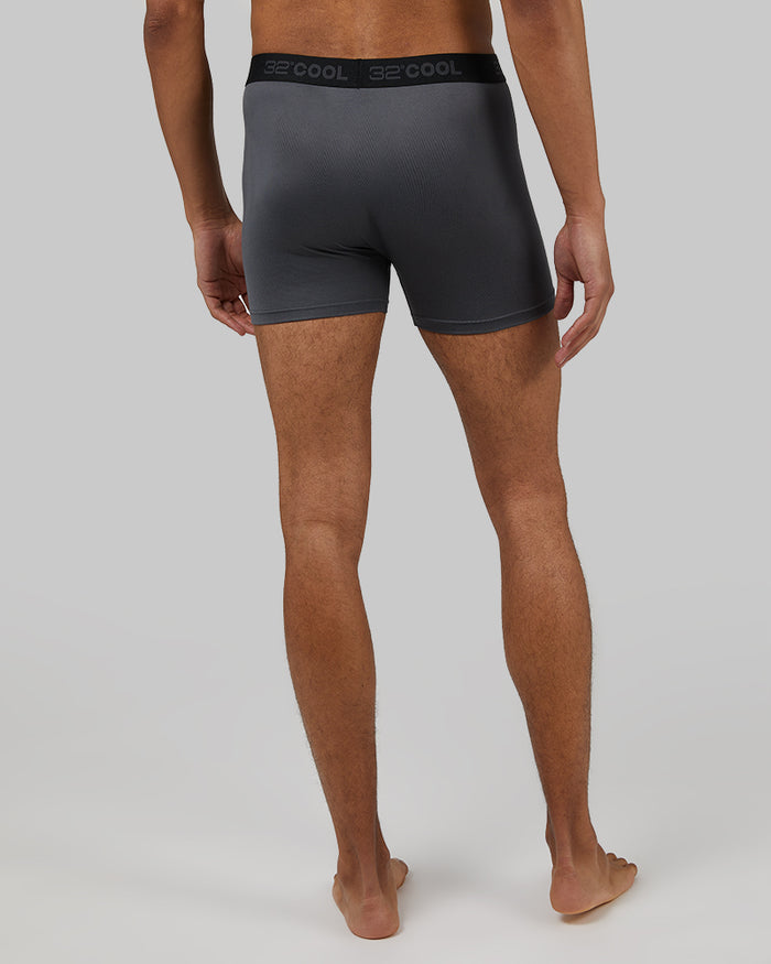 32 Degrees Charcoal _ Men's Cool 
Trunk {model: Isaiah is 6'1", wearing size M}{bottom}{right} {bottom}{right}