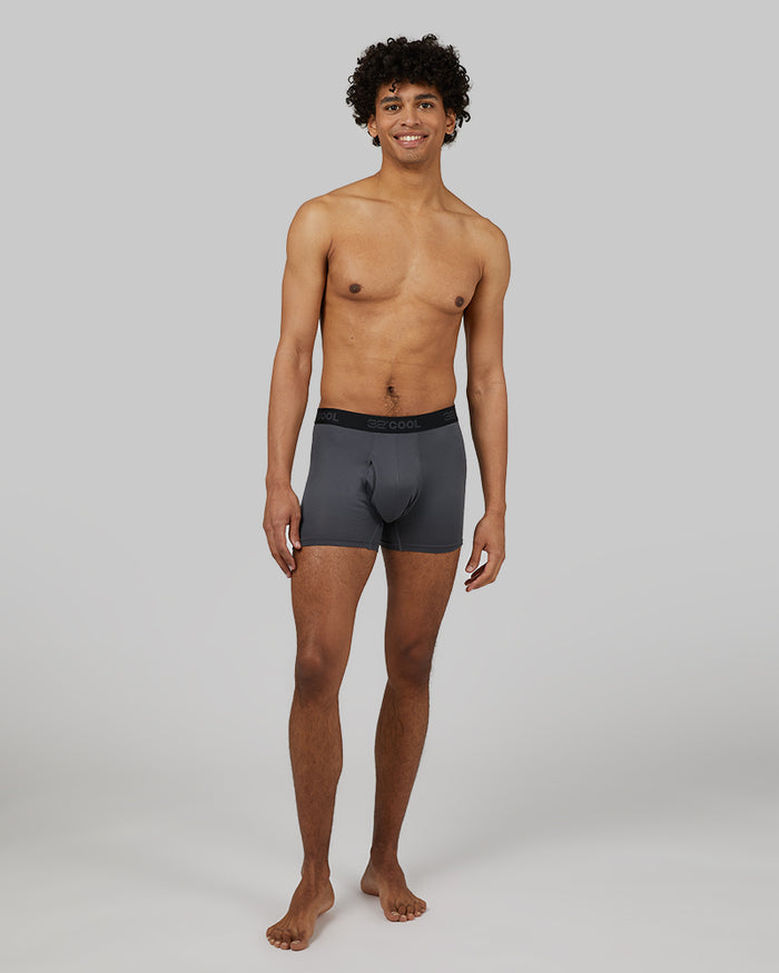 32 Degrees Charcoal _ Men's Cool 
Trunk {model: Isaiah is 6'1", wearing size M}{bottom}{right} {bottom}{right}