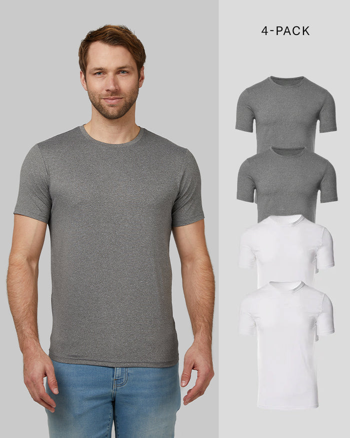 2 WHITE/2 GREY HEATHER / S