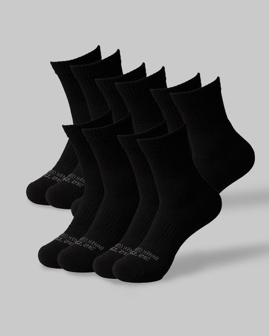 32 Degrees Black _ Men's 5-Pack Cool Comfort Quarter Socks {bottom}{right}