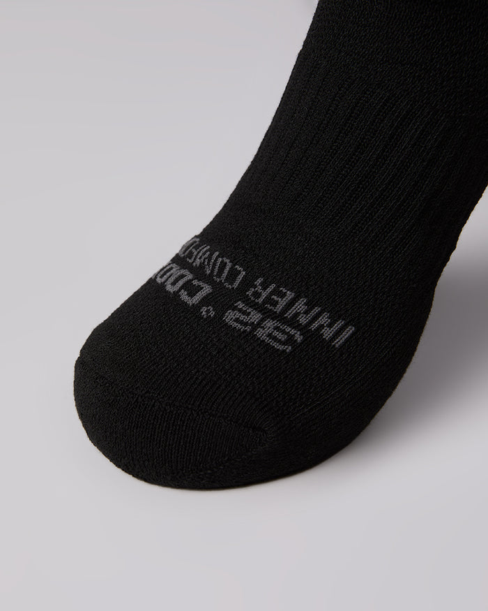 32 Degrees Black _ Men's 5-Pack Cool Comfort Quarter Socks {bottom}{right}