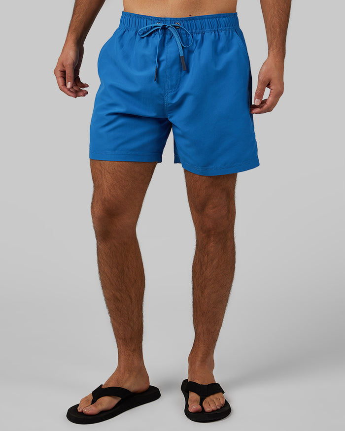 32 Degrees Sapphire _ Men's 6-Inch swim short {model: Denir is 6'2" and size 32, wearing size M}{bottom}{right} {bottom}{right}