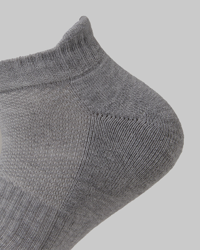 32 Degrees Grey Heather _ Men's 6-Pack Cool Comfort Ankle Running Socks {bottom}{right}