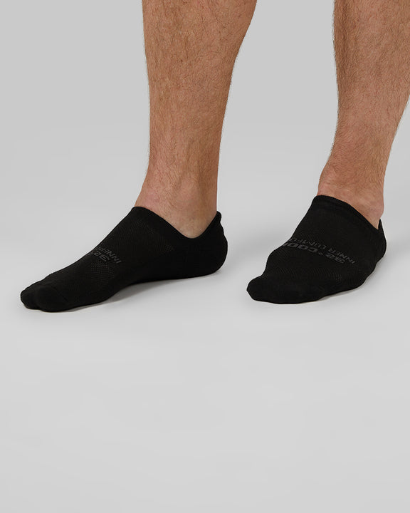 32 Degrees Black _ Men's 6-Pack Cool Comfort No Show Socks {bottom}{right}