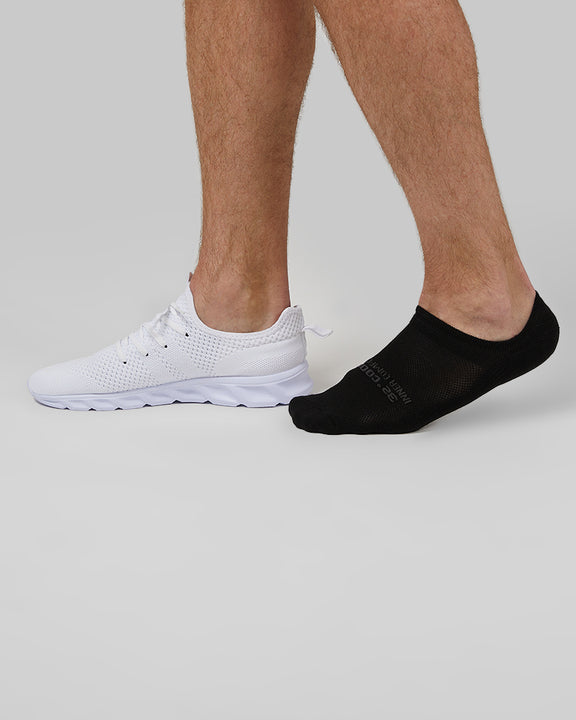 32 Degrees Black _ Men's 6-Pack Cool Comfort No Show Socks {bottom}{right}