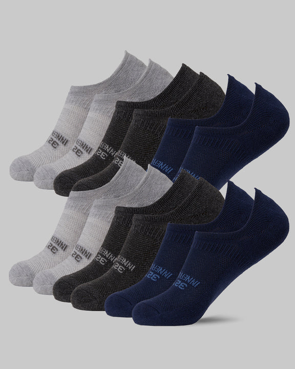 GREY HEATHER/BLACK HEATHER/NAVY / M